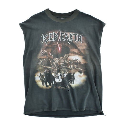 90's ICED EARTH "SOMETHING WICKED THIS WAY COMES" ノースリーブ メタル ロックT 260602H