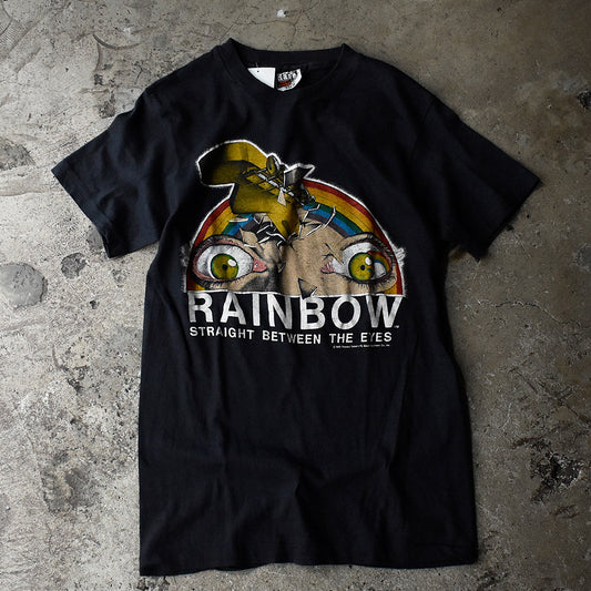 80's Rainbow "Straight Between the Eyes" ロック Tシャツ 230904H
