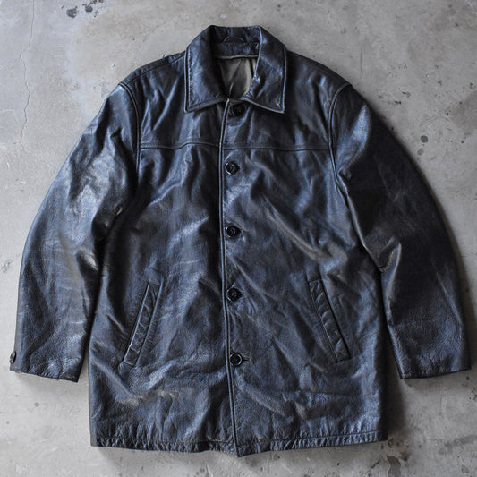 90-00’s unknown レザージャケット カーコート 240118H