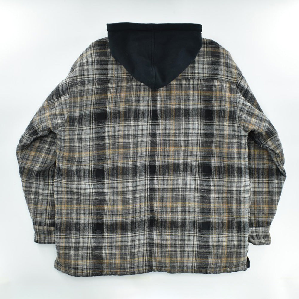 Y2K Dickies フード付き キルティングネルシャツ 黒 260306H