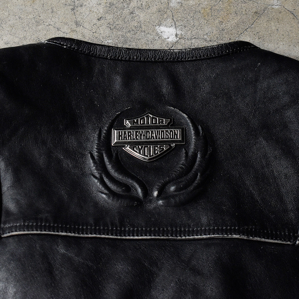 90's～ Harley-Davidson レザーベスト 240307