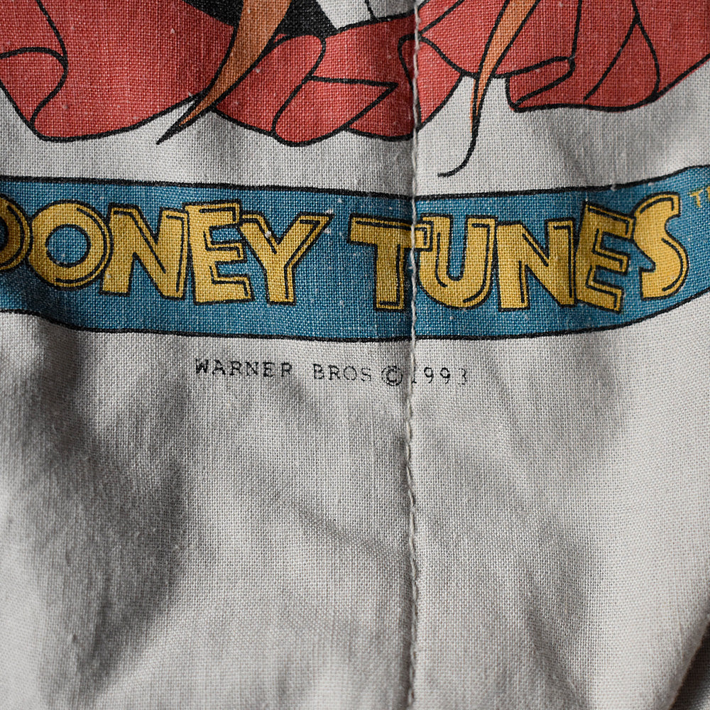 90's MIRAGE “Looney Tunes” 後付けチャンピオンロゴワッペン付き コットンジャケット 240129H