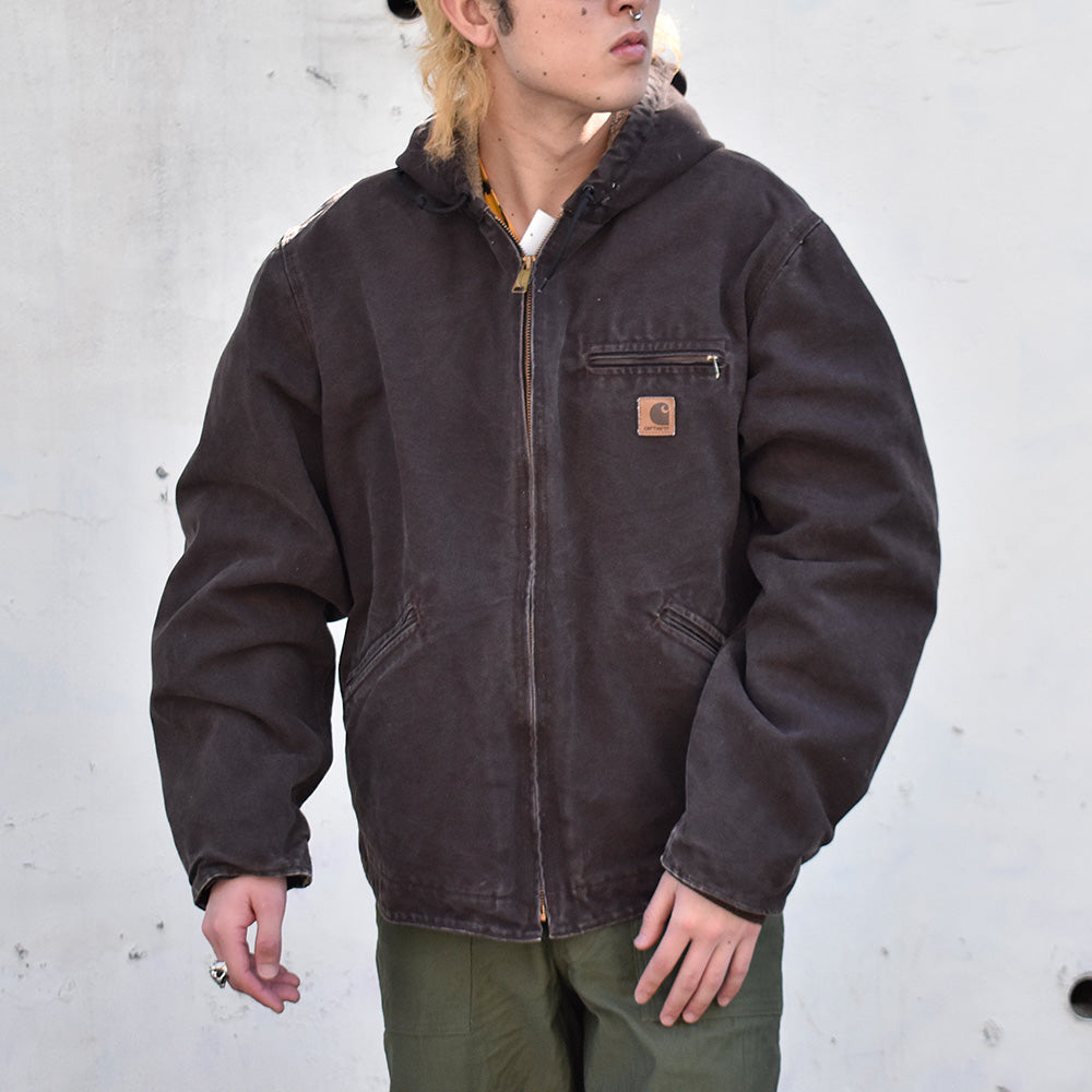 Y2K Carhartt フード付き デトロイトジャケット ボアライナー 240215H