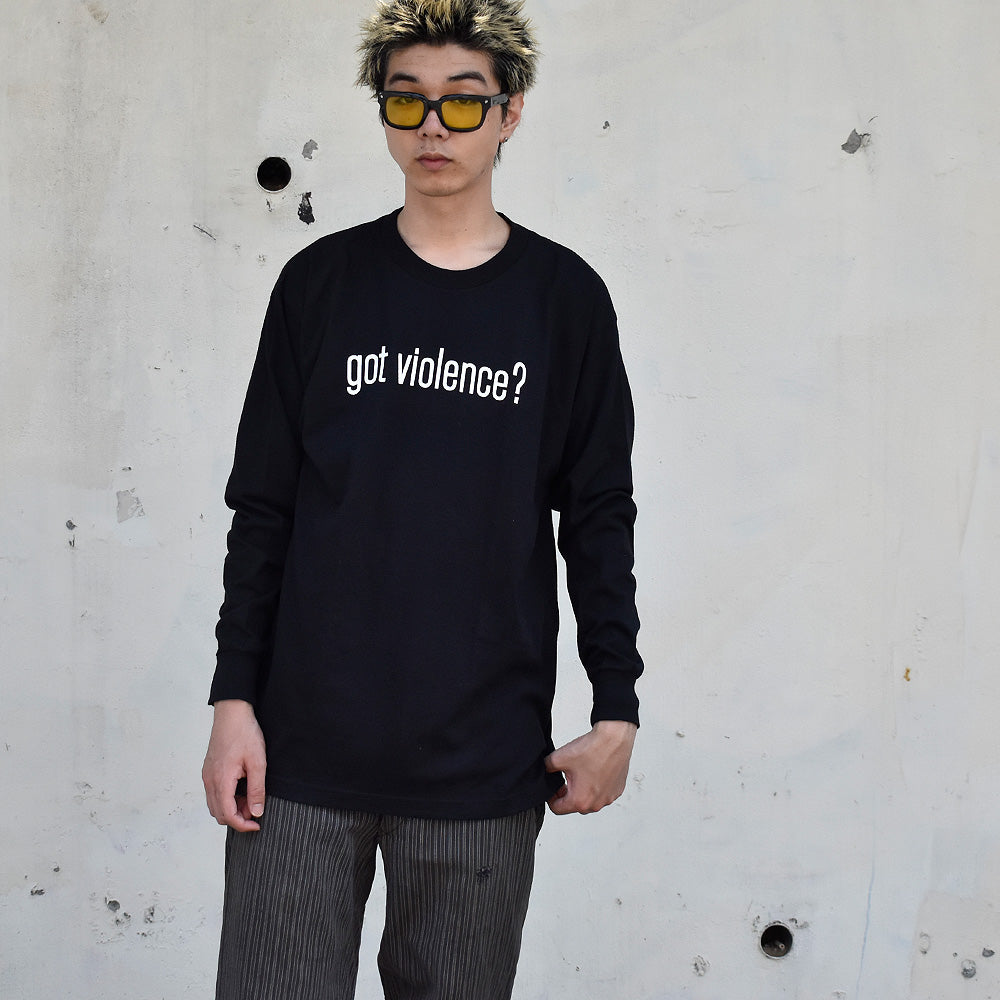 90's Marilyn Manson “got violence？” ロック ロングスリーブTシャツ 250725HT62