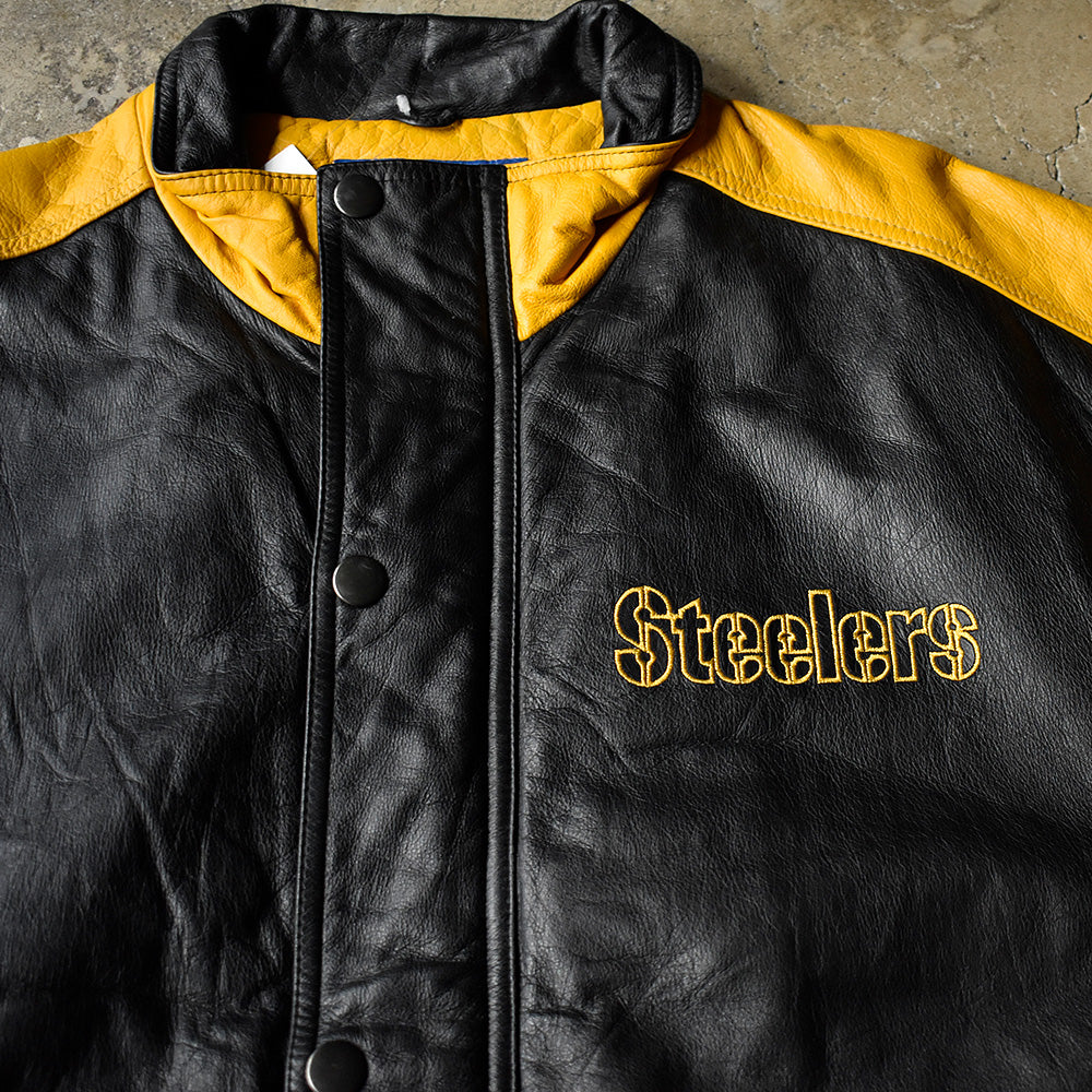 90's STARTER NFL “Pittsburgh Steelers” レザージャケット 240122H