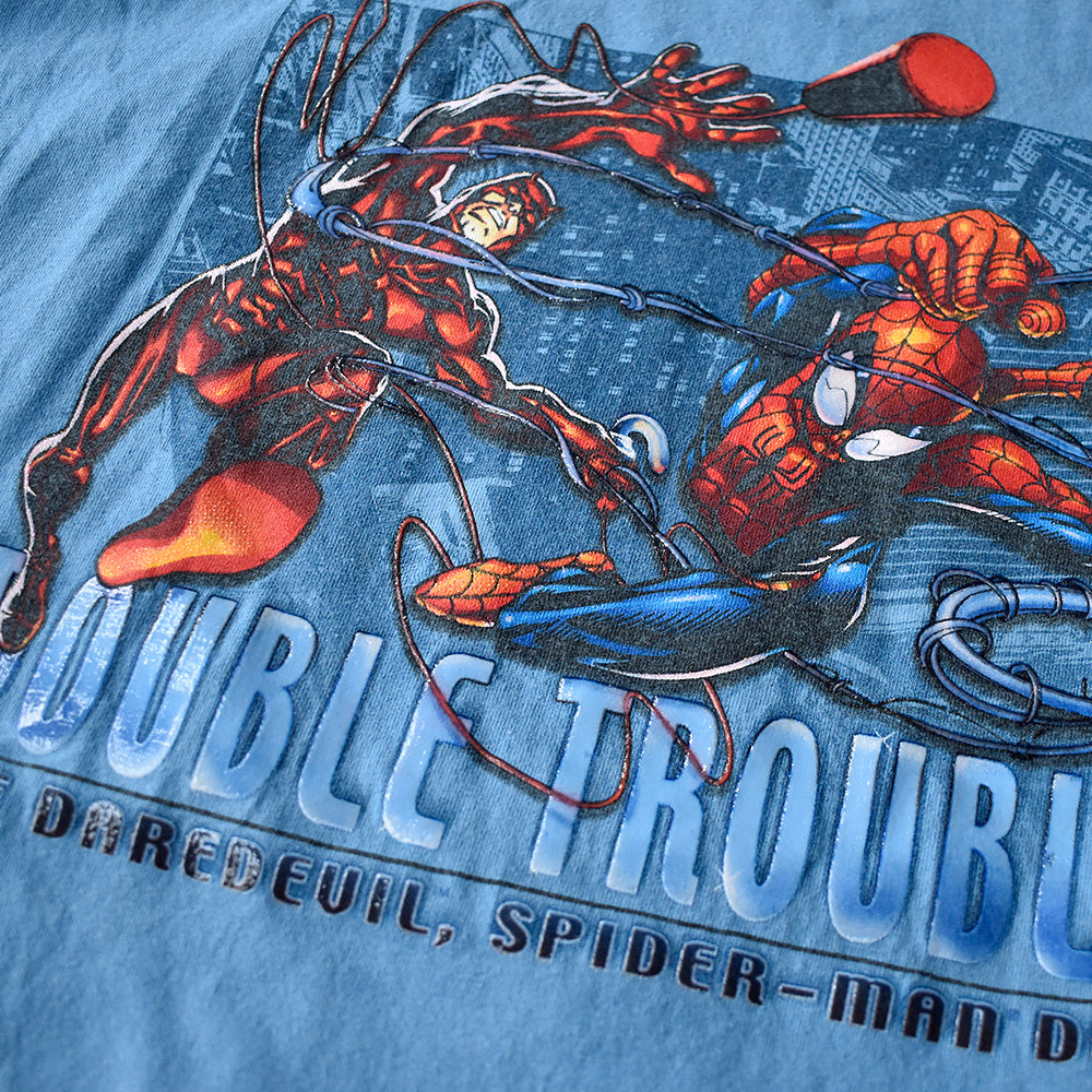 Y2K Marvel “Daredevil×Spider-Man“ Tシャツ 250623H
