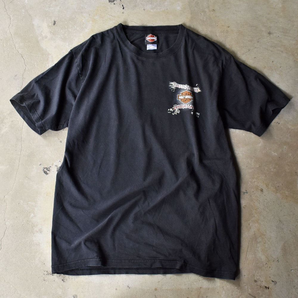 Y2K Harley-Davidson “BAHAMAS” 両面プリント Tシャツ USA製 240715