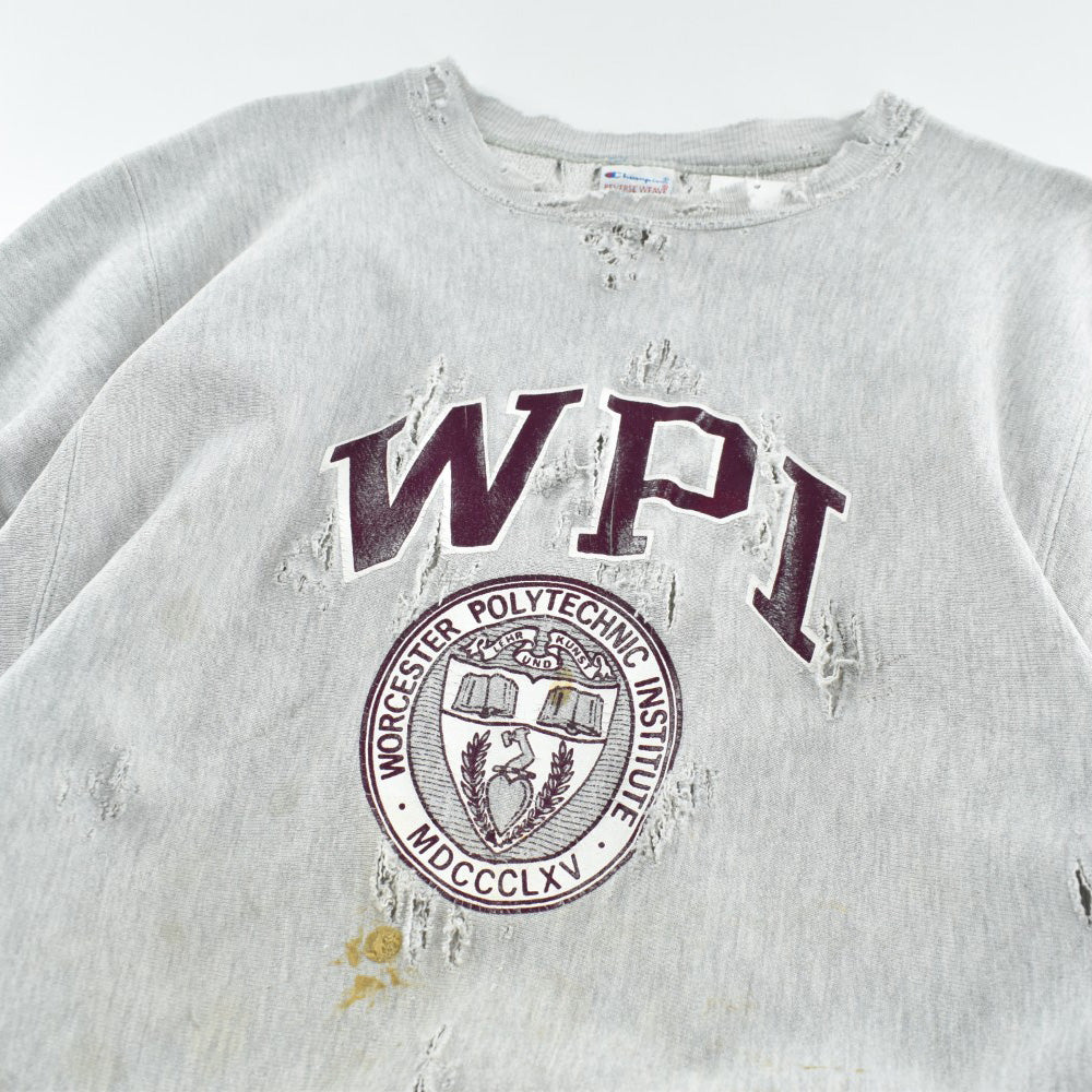 90’s Champion REVERSE WEAVE "WPI" カレッジ ボロ リバーススウェット USA製 261016H