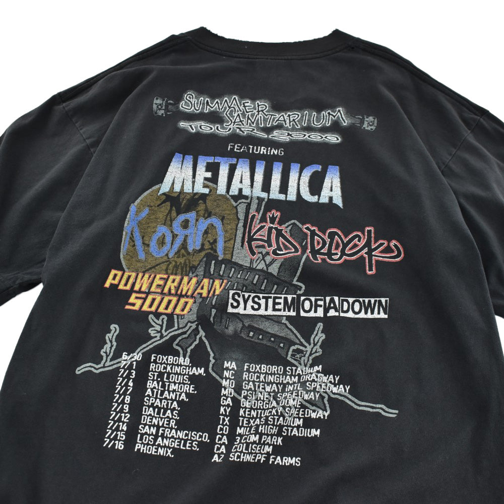 Y2K Metallica Summer Sanitarium Tour 2000 ヘヴィメタル ツアーTシャツ 260707H