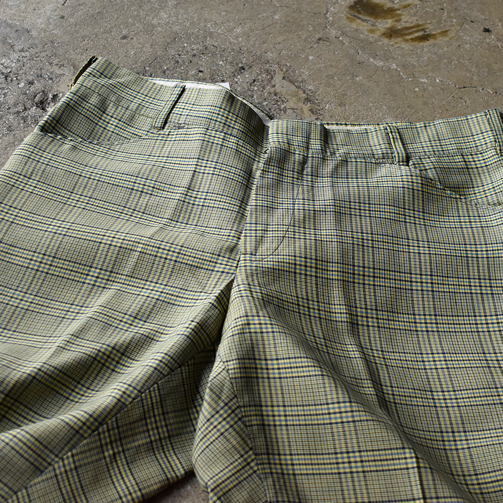 70's チェック柄 スラックスパンツ SCOVILLジップ 250619H