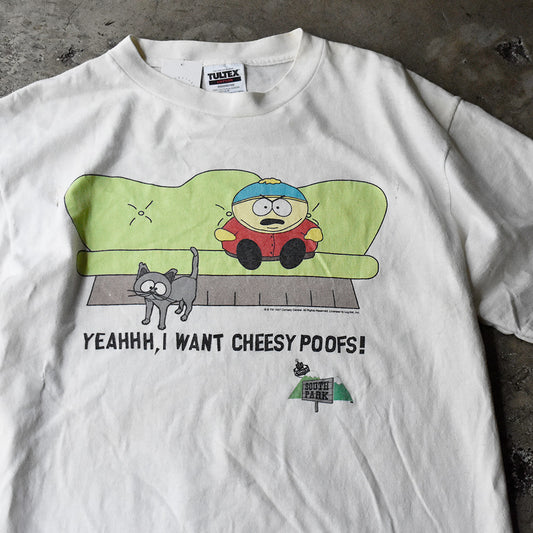90's South Park “Yeah I Want Cheesy Poofs“ 海外アニメ キャラ Tシャツ 250714H
