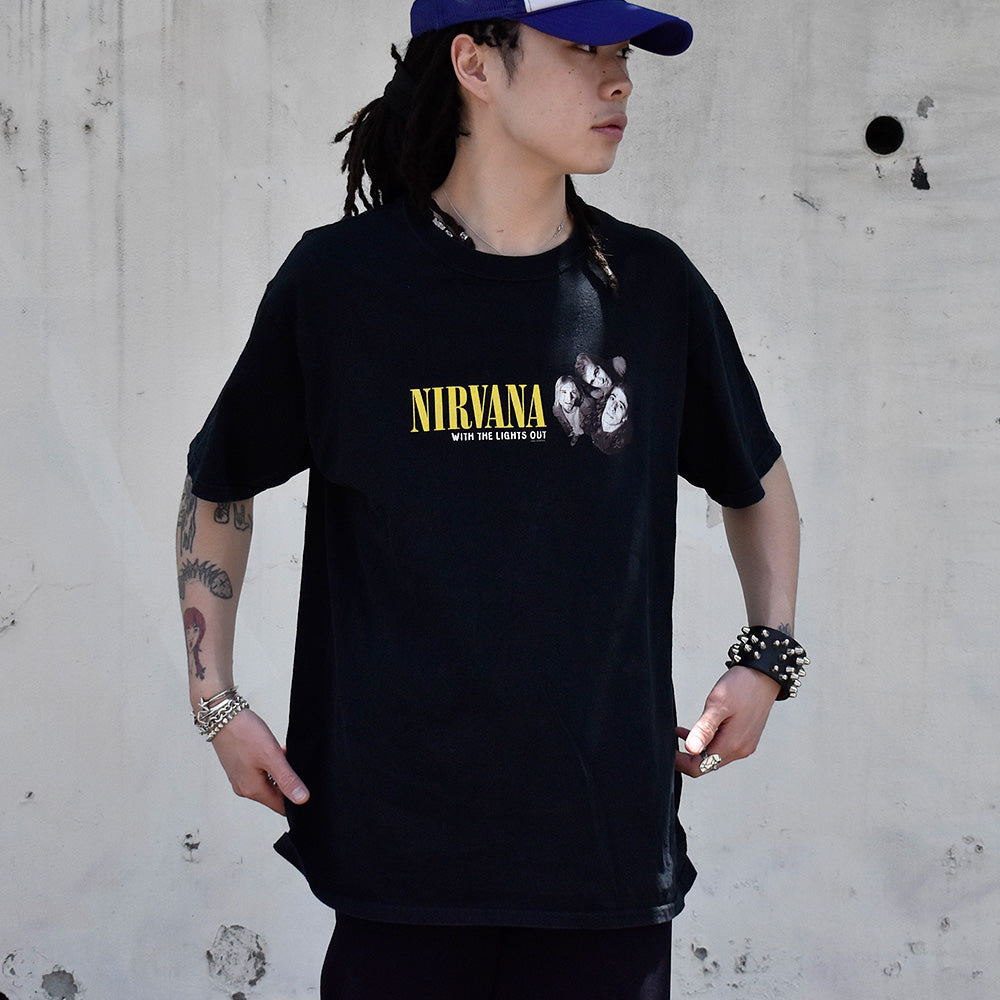 Y2K NIRVANA “WITH THE LIGHTS OUT“ Tシャツ 240518H