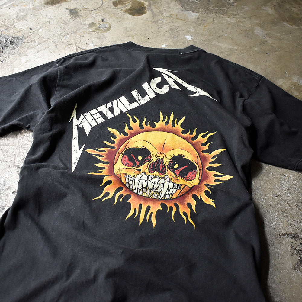 90's Metallica×PUSHEAD ファイヤースカル Tシャツ 240701H