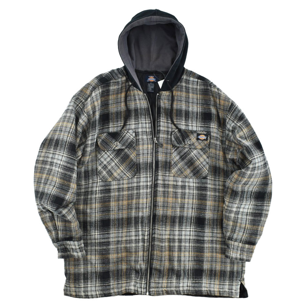 Y2K Dickies フード付き キルティングネルシャツ 黒 260306H