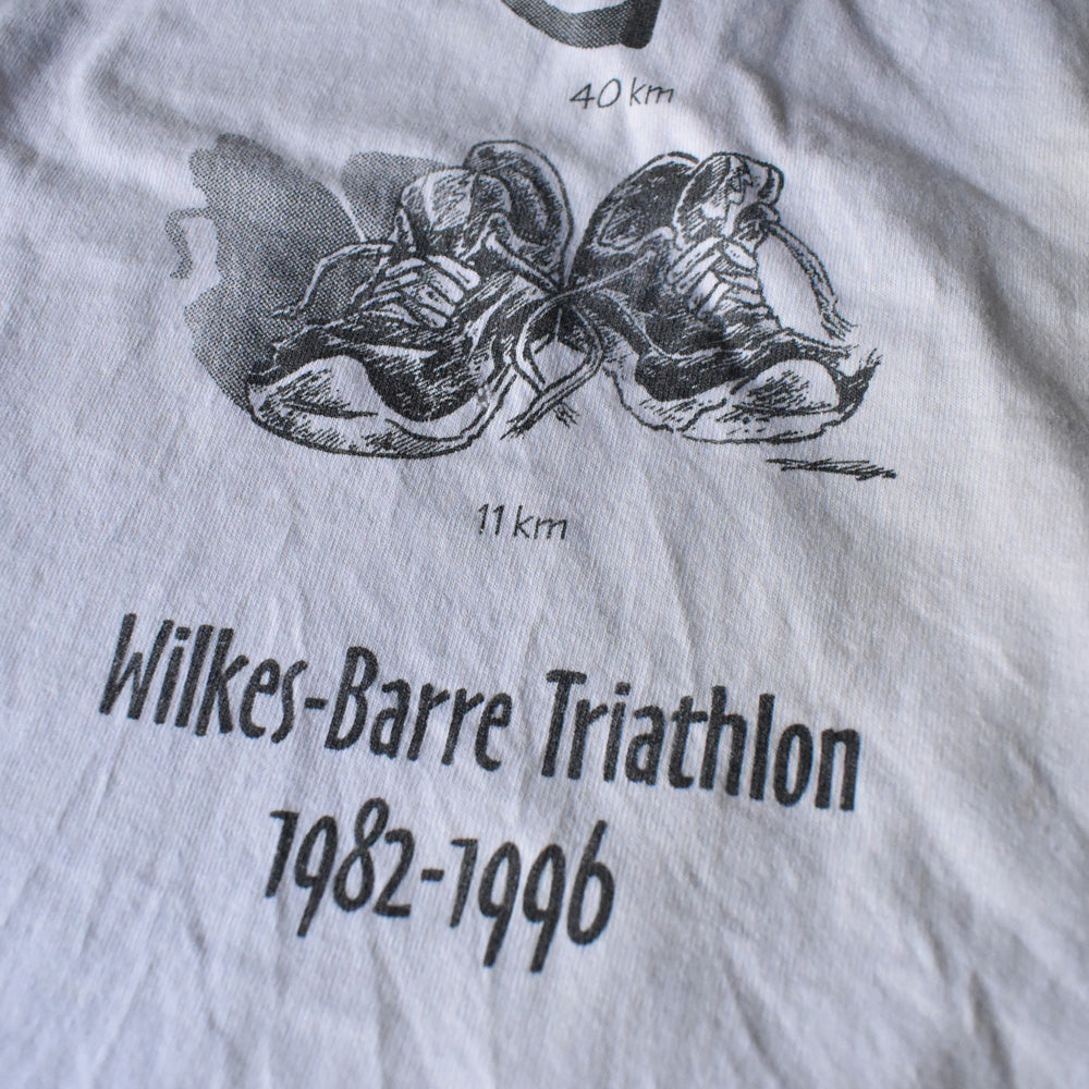 90's “Wilkes-Barre Triathlon” トライアスロン 両面プリント Tシャツ USA製 240401