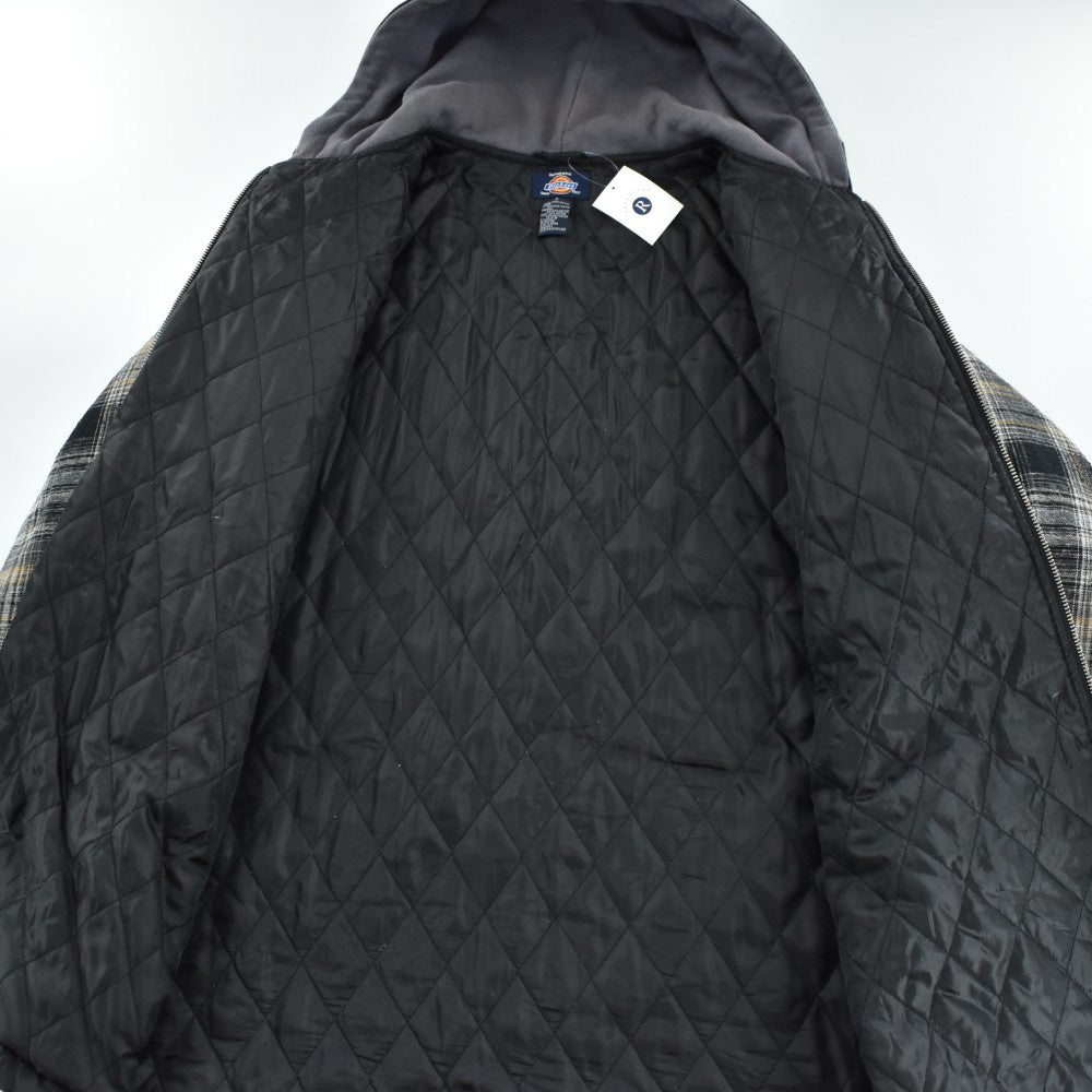 Y2K Dickies フード付き キルティングネルシャツ 黒 260306H