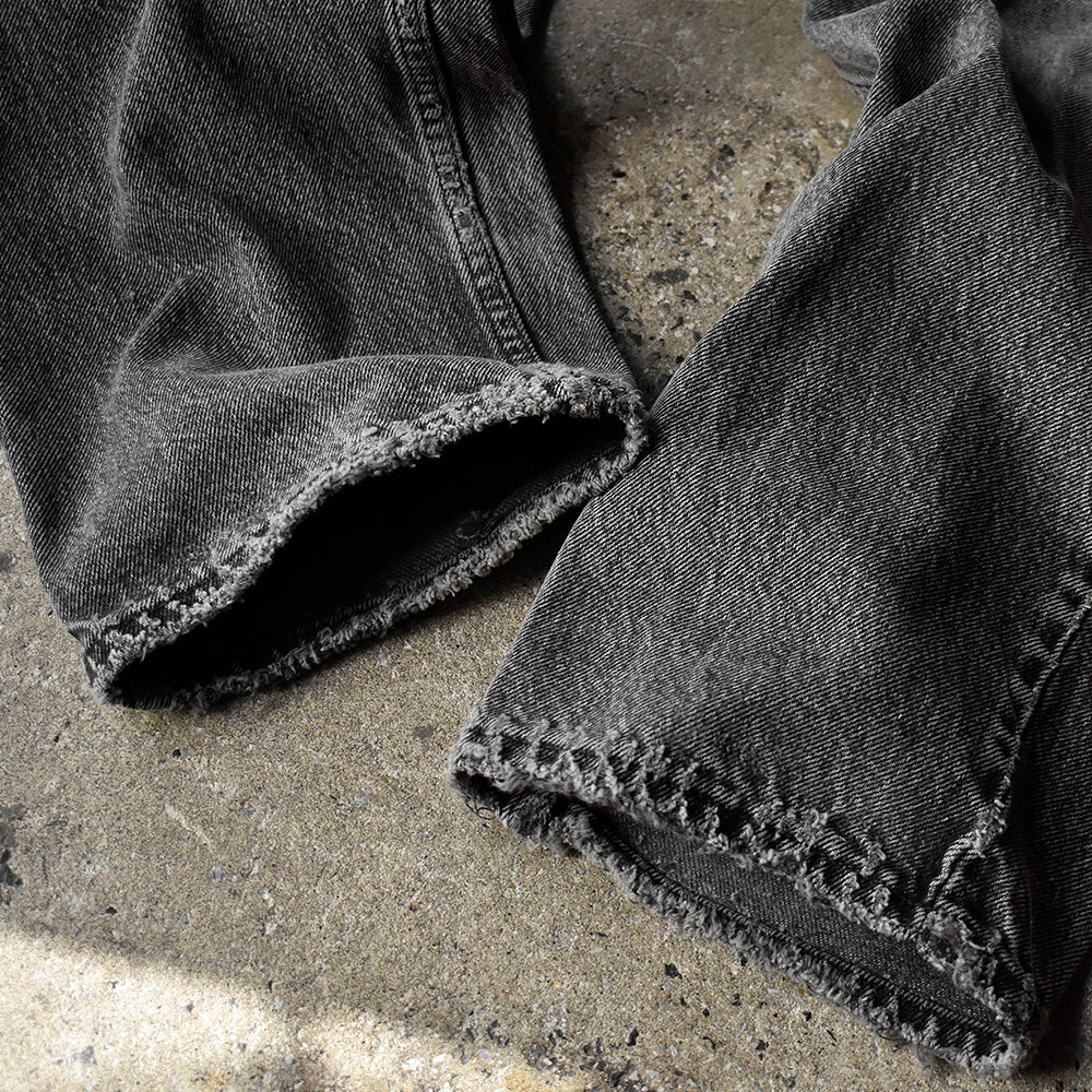 90's Levi's 555 “GO GO GO” RELAXED FIT ブラックデニムパンツ 240226H