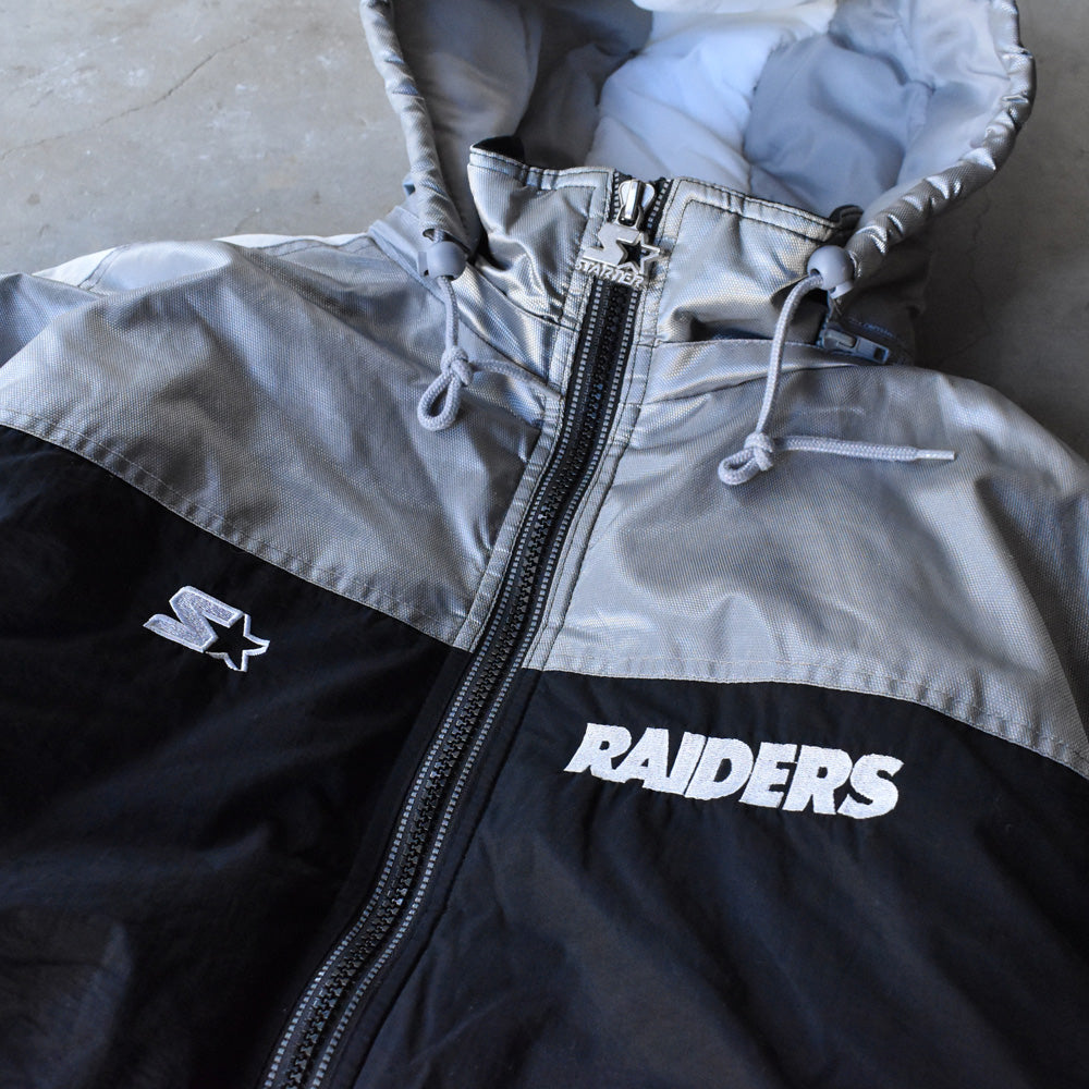 90-00's STARTER "NFL Raiders" 中綿入り ナイロンパーカー 241203