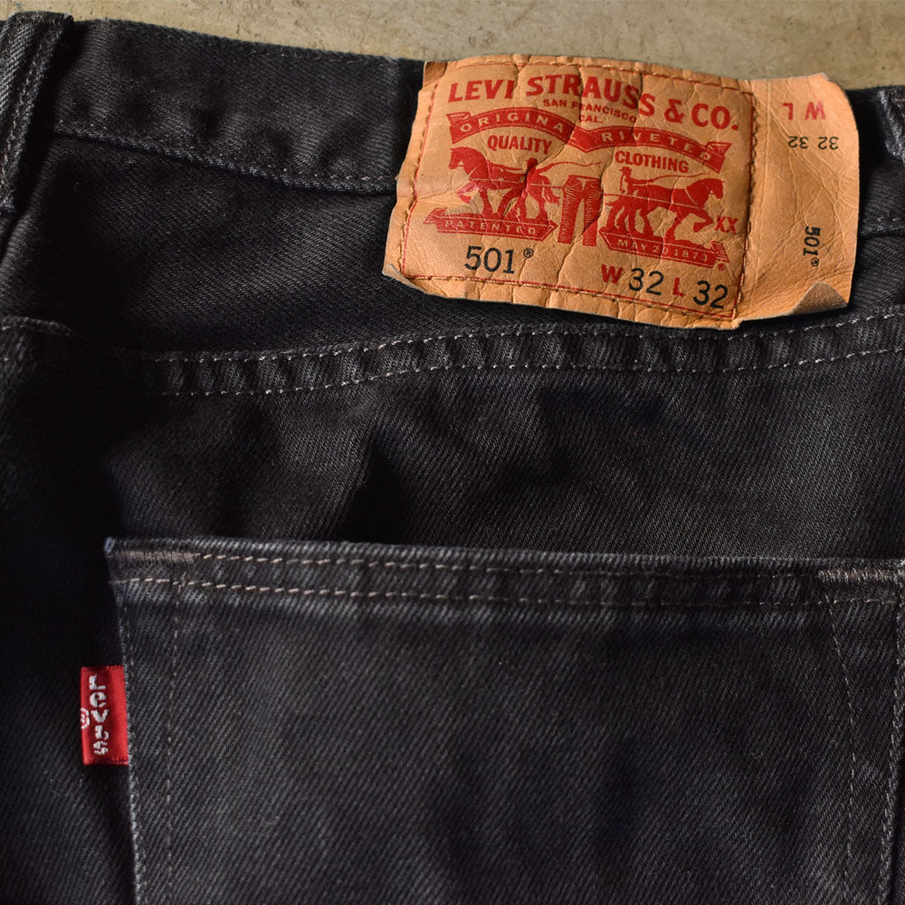 Levi's 501 ブラックデニムパンツ 240510