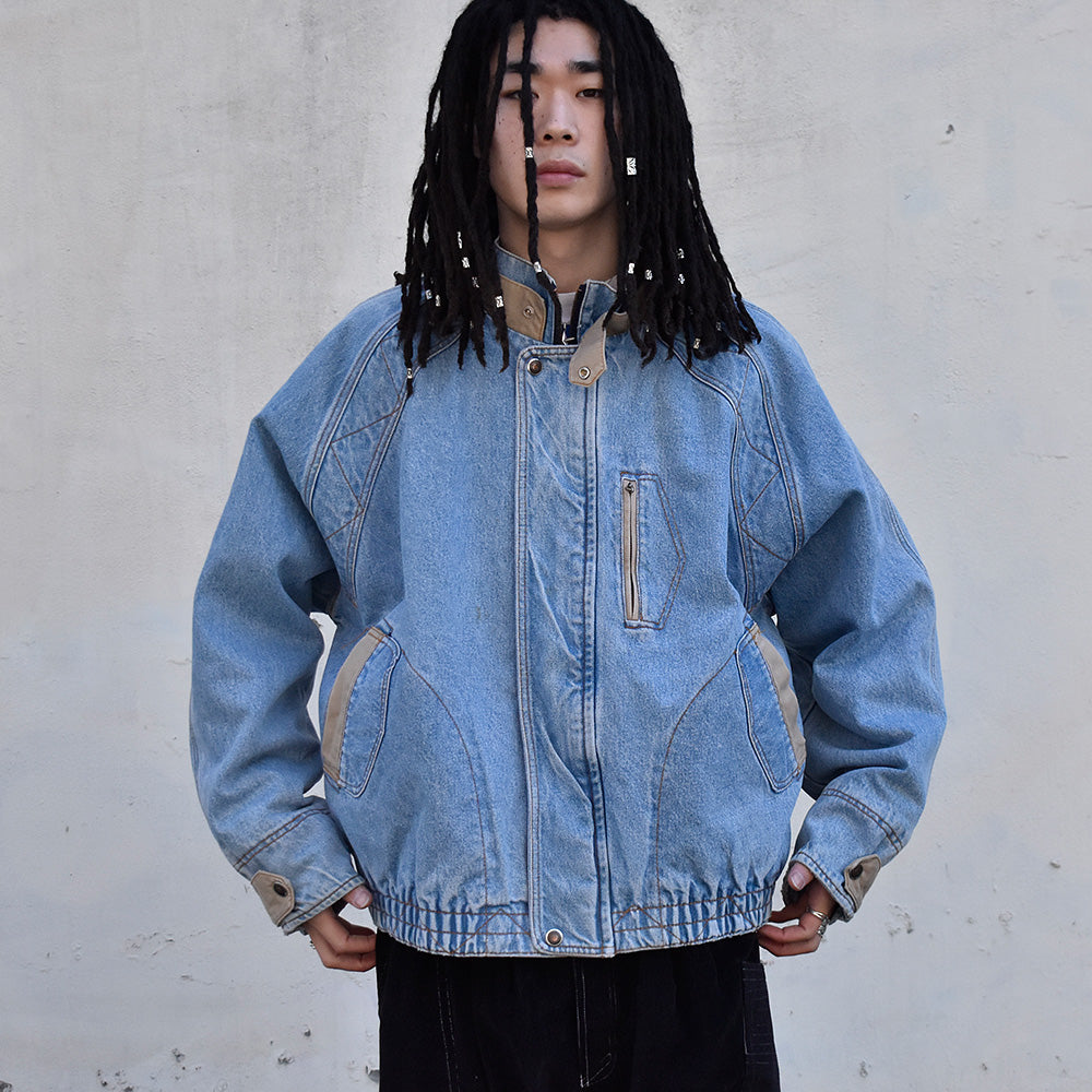 90's レア！ Levi's “Silver Tab” 75470-0591 チンストラップ付き デニムジャケット 240113H