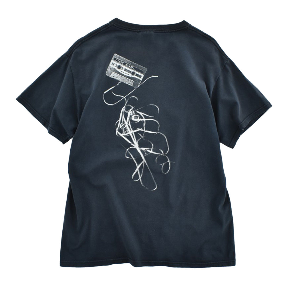 Y2K SONIC YOUTH "Cassette Skull & Crossbones" ノイズ ロックTシャツ 260714H