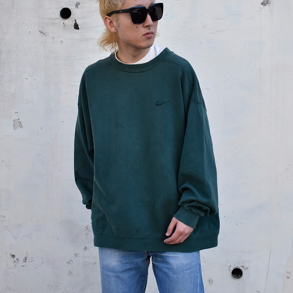90's NIKE swoosh logo刺繍 スウェット XXL size！ USA製 231230H
