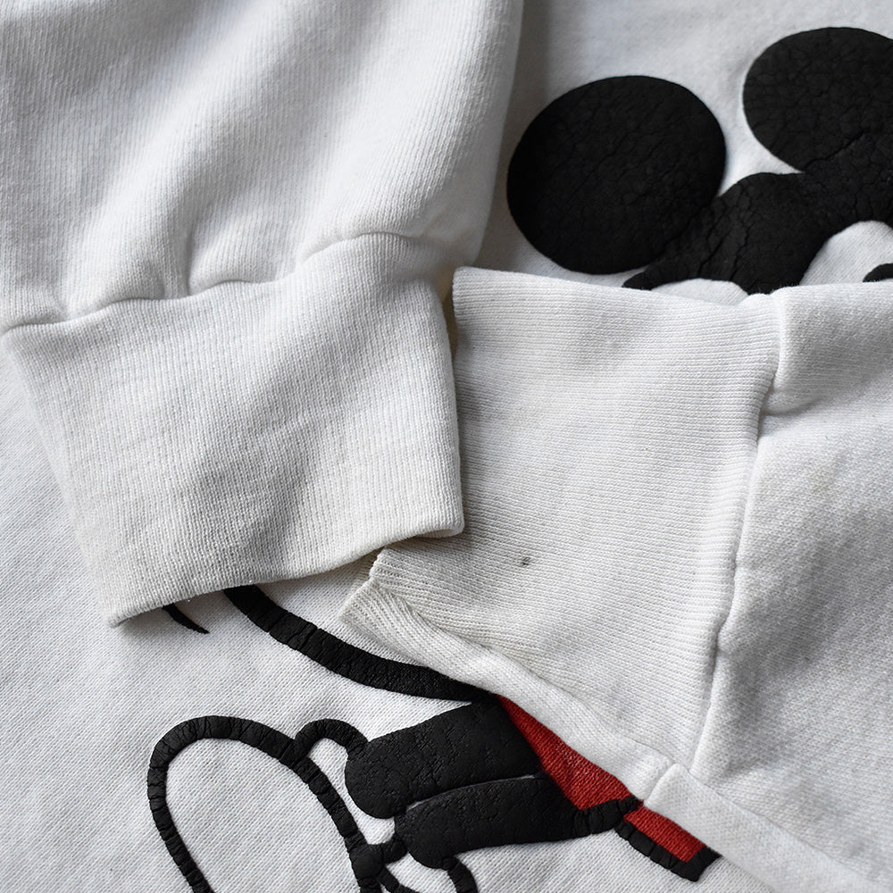 80's ブートレグ “Mickey“ 発泡プリント スウェット USA製 250521H