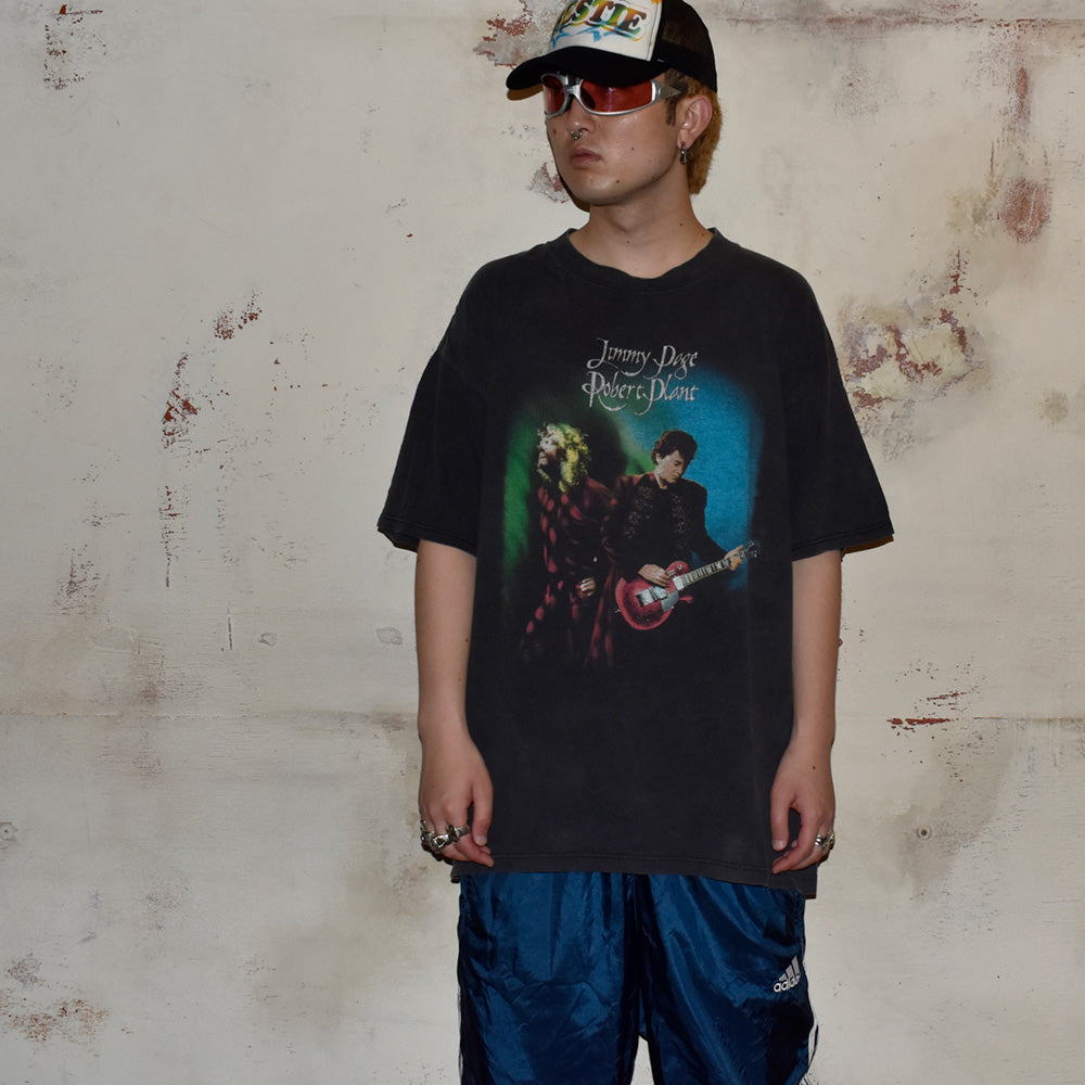90's Jimmy Page & Robert Plant “Walking into Clarksdale” Tour Tシャツ 250612H