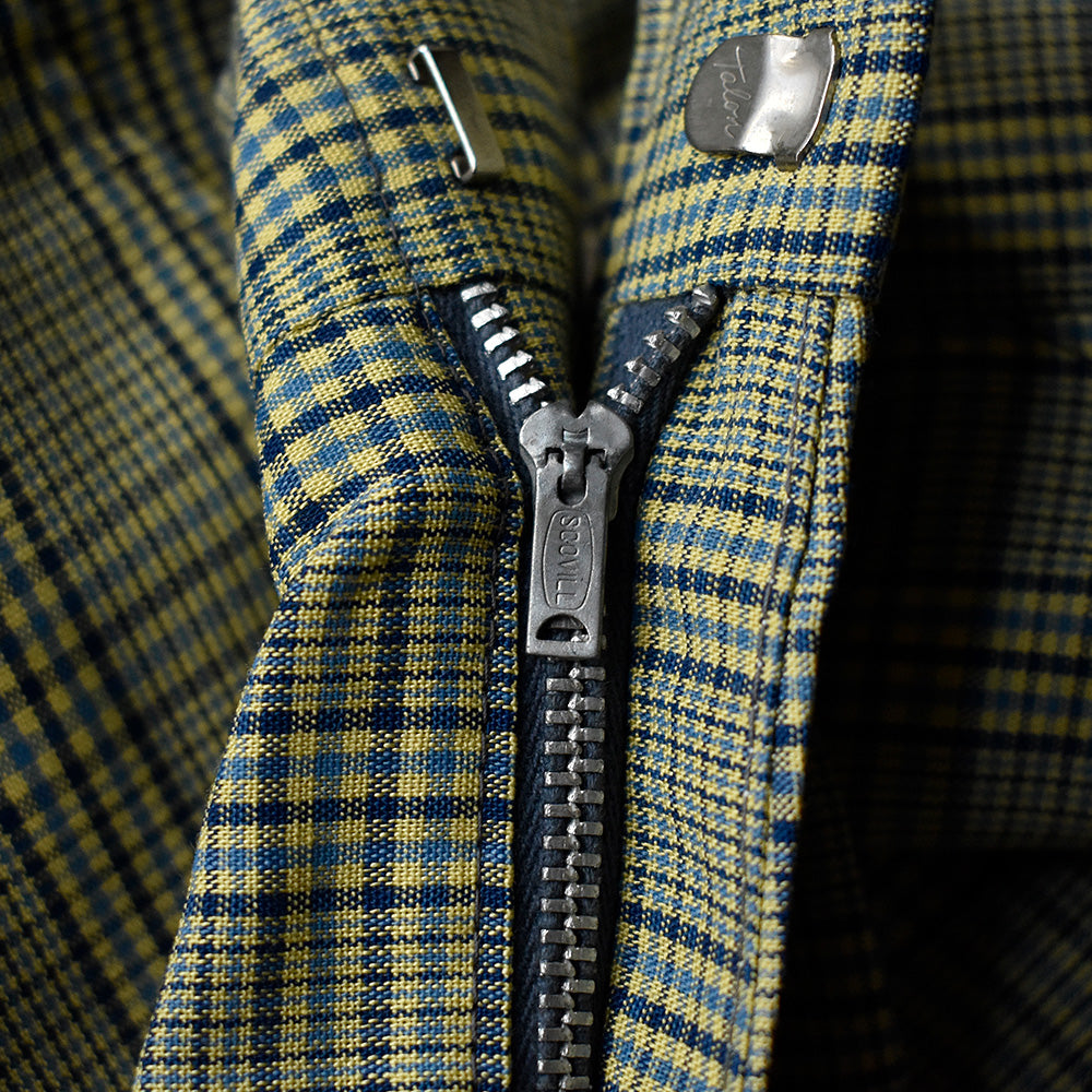 70's チェック柄 スラックスパンツ SCOVILLジップ 250619H