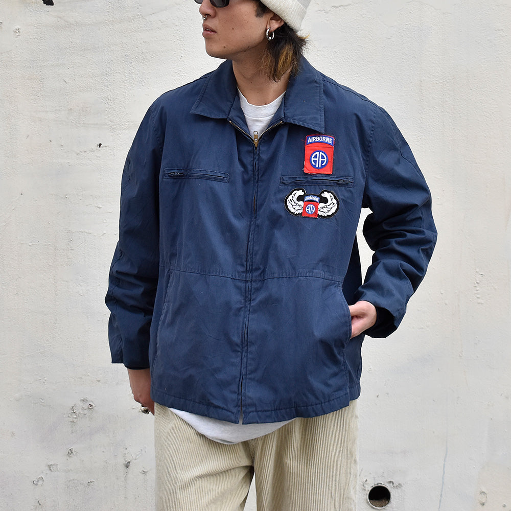80's AIRBORNEワッペン付き！ US.NAVY ユーティリティージャケット 231202H