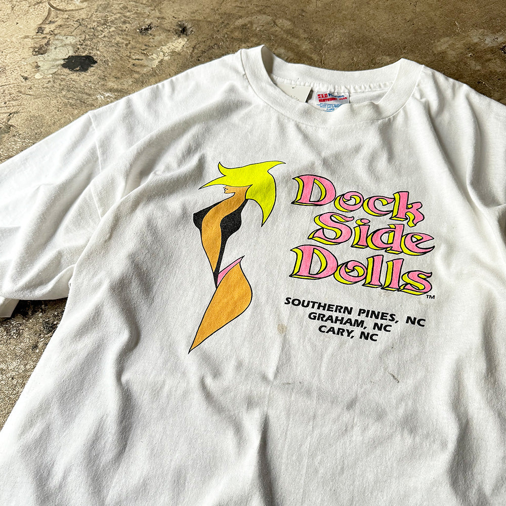 Dock Side Dolls イラストプリント Tシャツ 1990年 ヴィンテージ