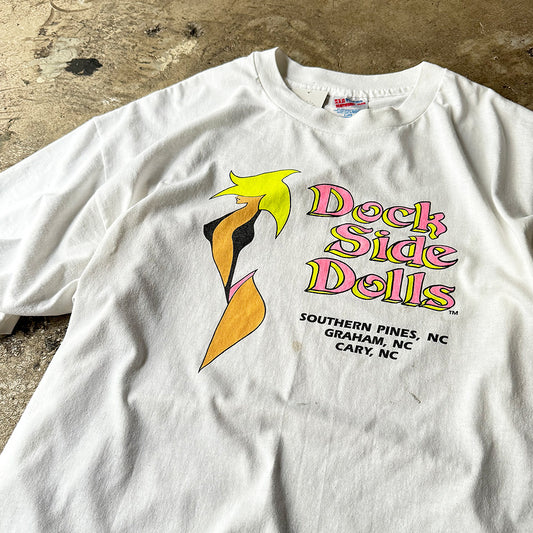 90's “Dock Side Dolls” Adult Show clubs Tシャツ 240331H