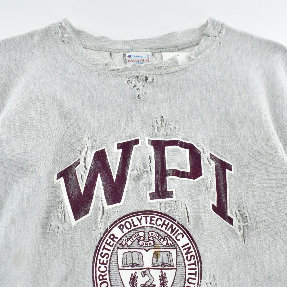 90’s Champion REVERSE WEAVE "WPI" カレッジ ボロ リバーススウェット USA製 261016H