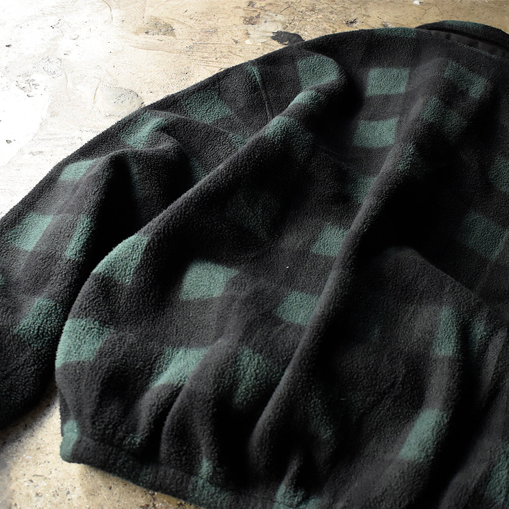 80's～ Polo Ralph Lauren ブロックチェック チンストラップ付き フリースジャケット USA製 231109H