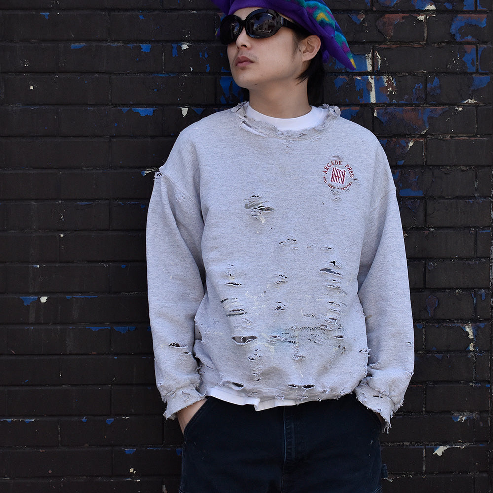Y2K ボロ！ Lee “Arcade Press”刺繍 スウェット 240301H
