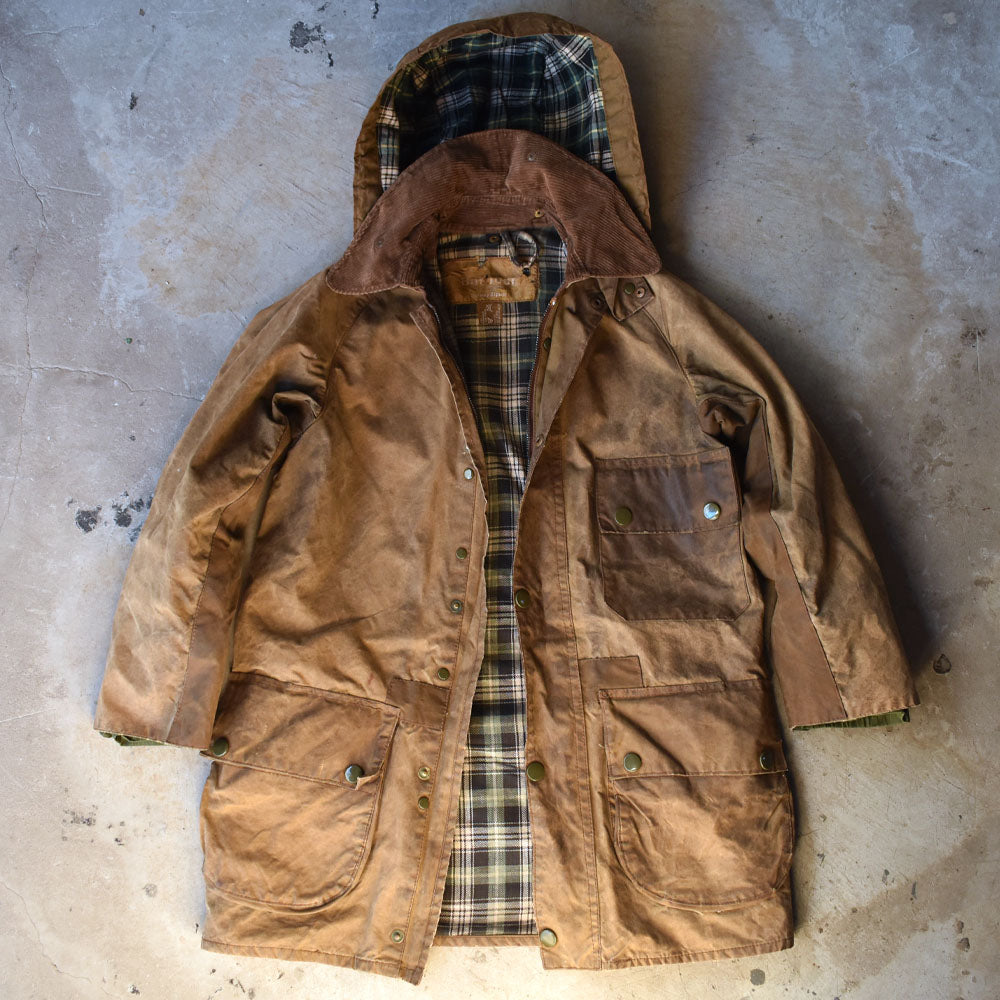 70’s Barbour 1ワラント solwayzipper フード付き オイルドコットンジャケット 240107