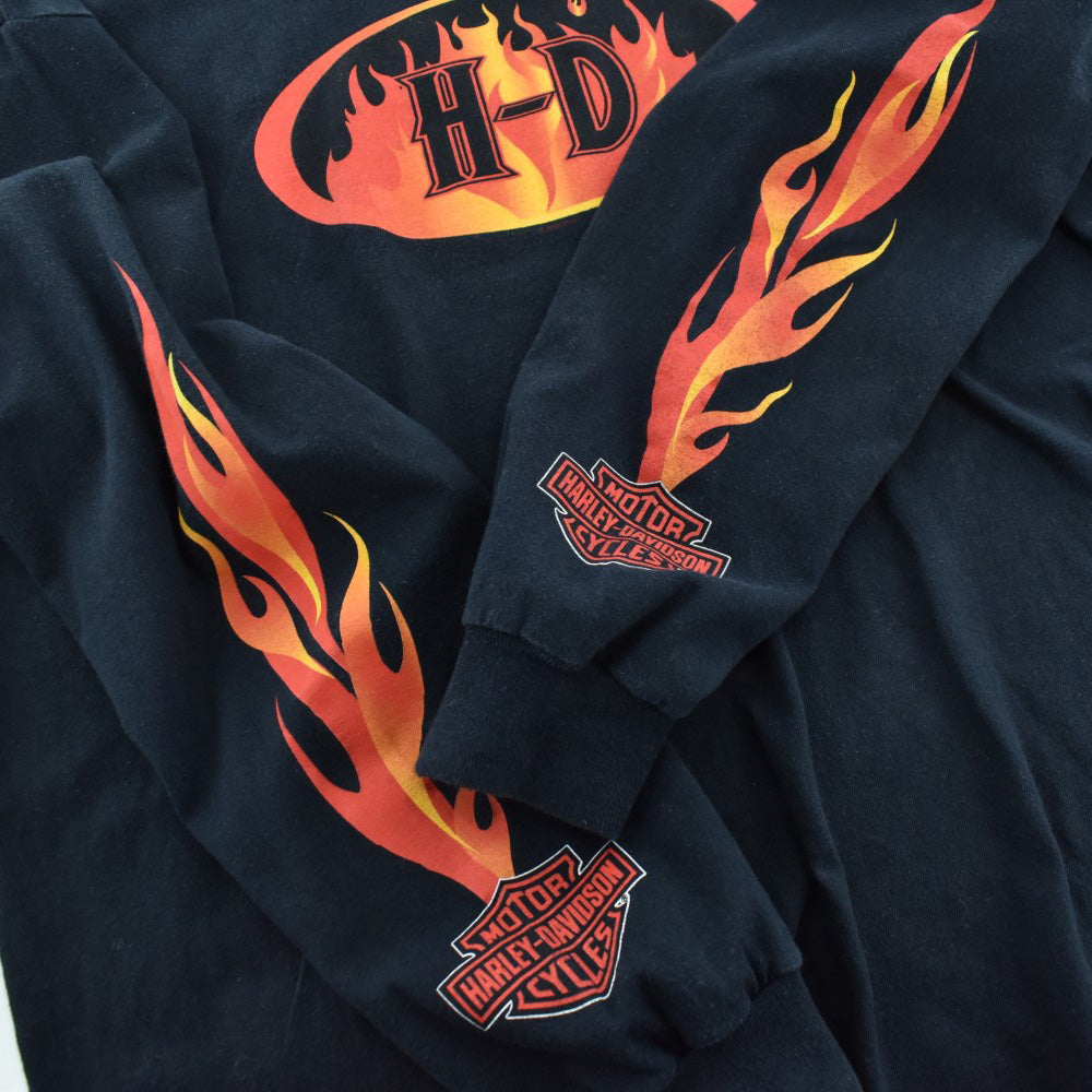 Y2K Harley-Davidson フレイム ファイヤーパターン ロンT 260313H