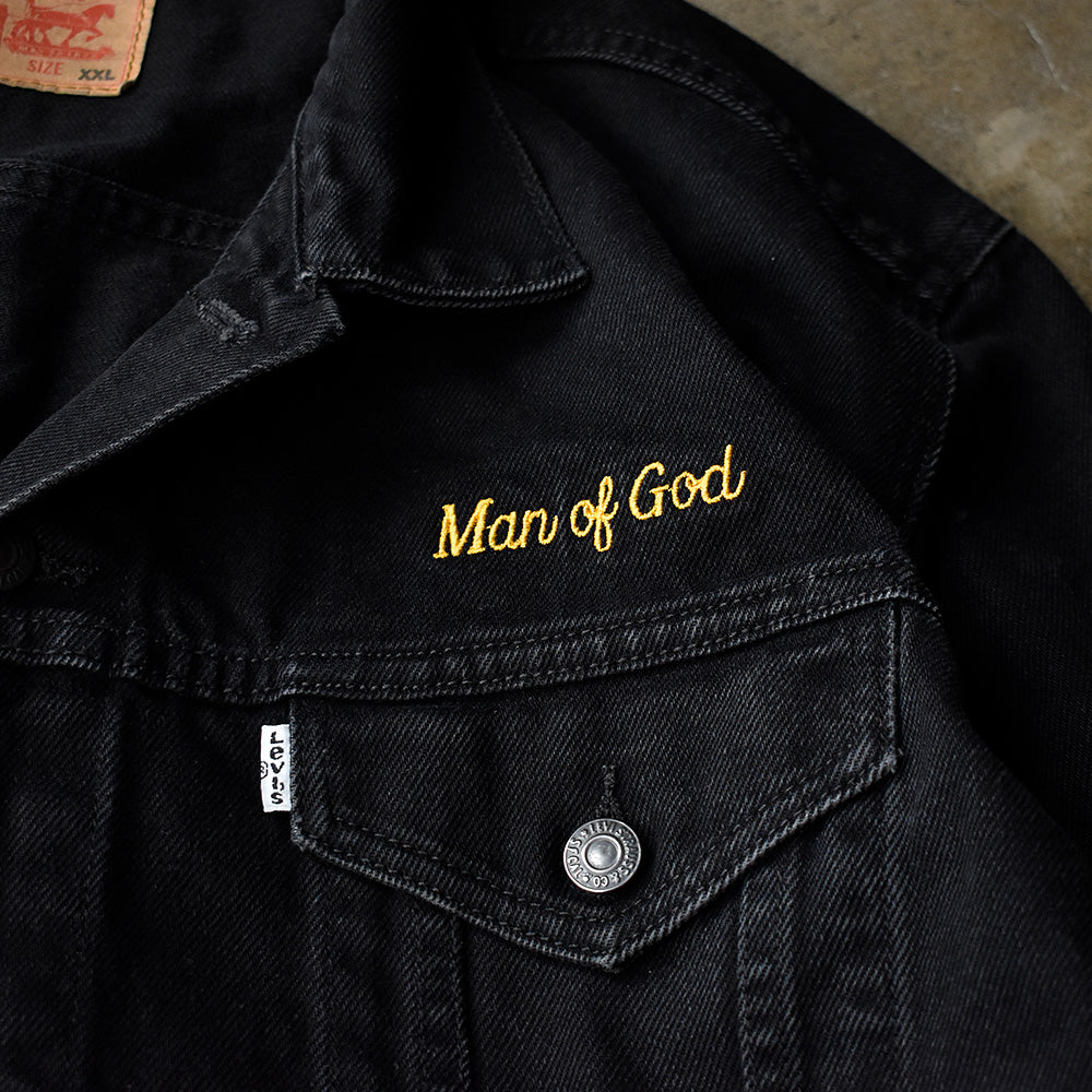 Levi’s PC9-72335-0013 刺繍 XXL size ブラック デニムジャケット 250622H