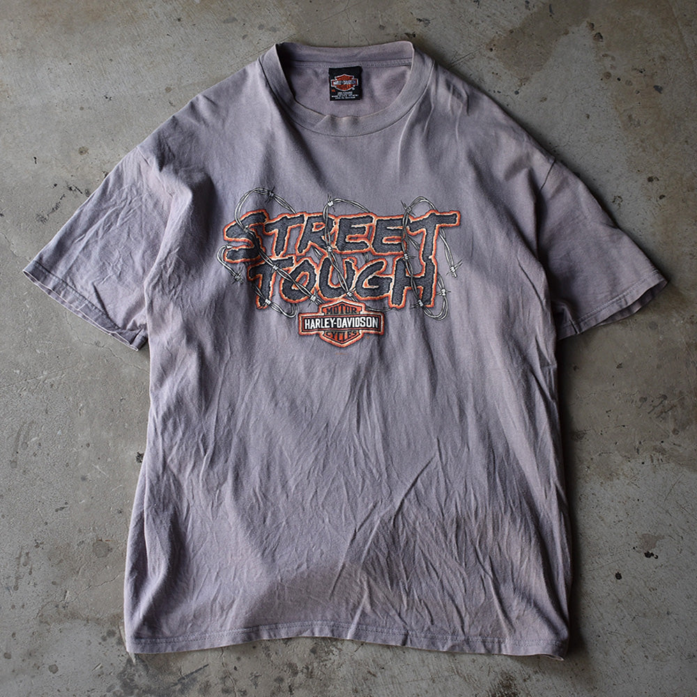 USA製 Y2K ハーレーダビッドソン タイダイ サンダー ロンT 稲妻 XL XL