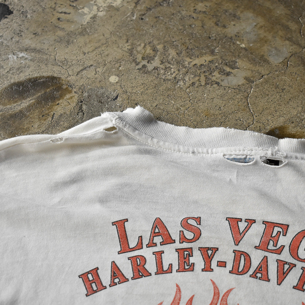 90's～ ダメージ！ Harley Davidson ロングスリーブTシャツ 241010H
