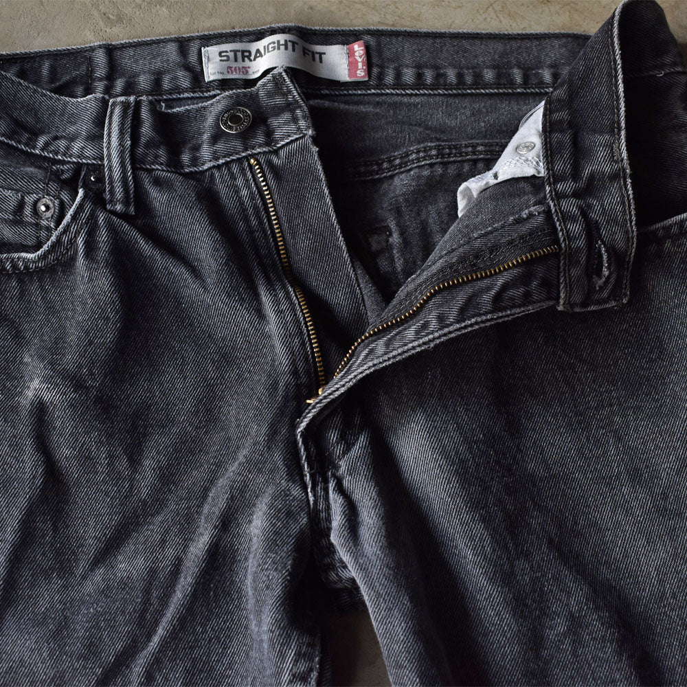 Levi's 505 “Straight Fit” ブラックデニムパンツ 240222