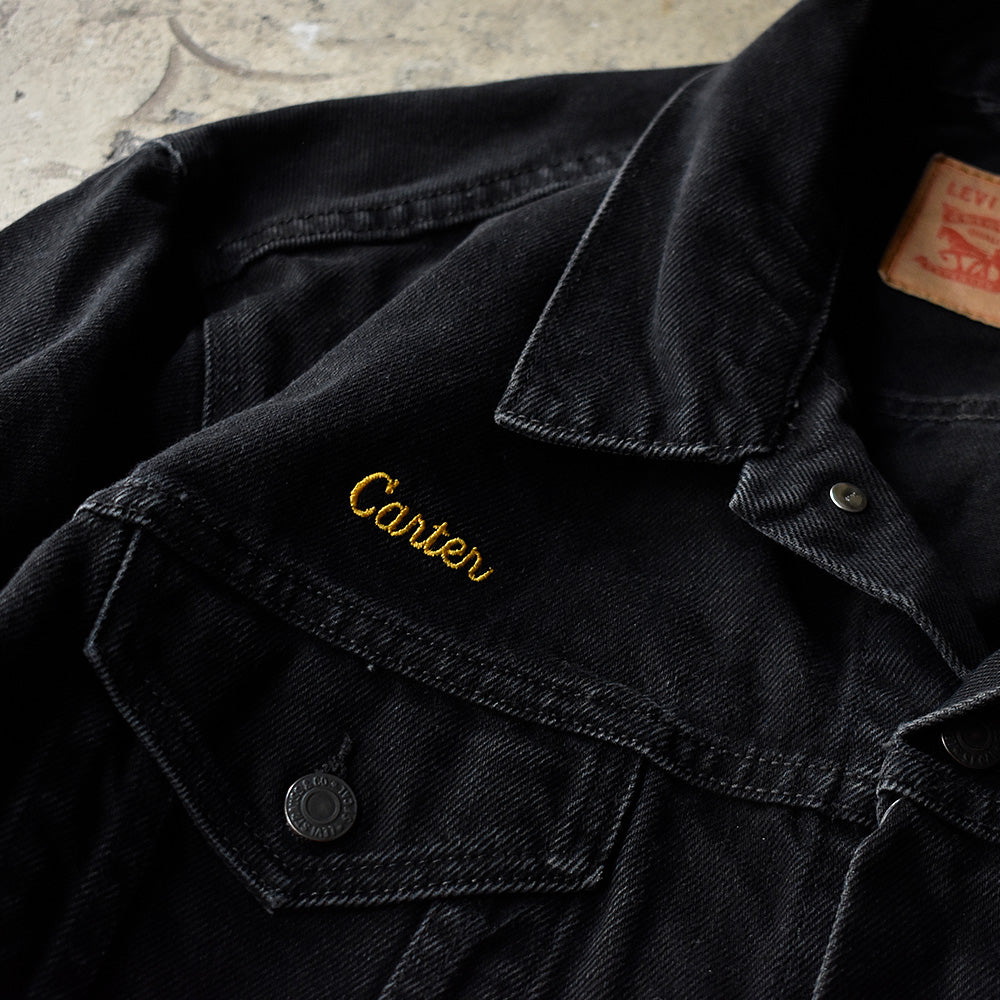 Levi’s PC9-72335-0013 刺繍 XXL size ブラック デニムジャケット 250622H