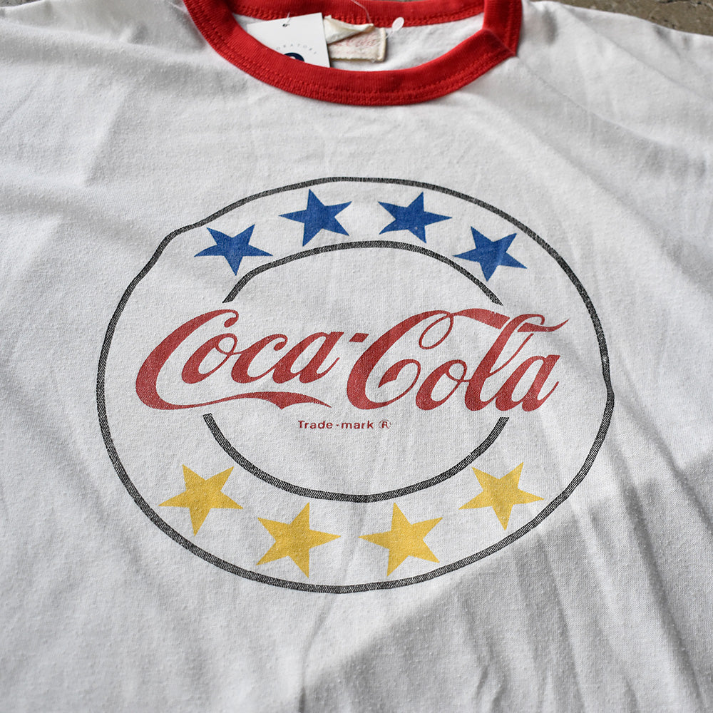 80's Coca-Cola スターロゴ リンガーTシャツ USA製 240801H