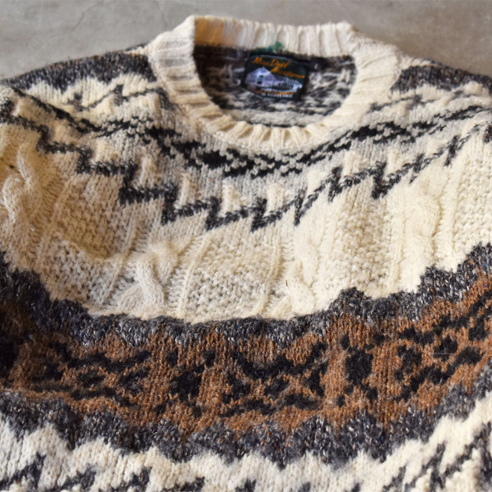 80’s Mac Duff Handspun ニット 総柄セーター SCOTLAND製 231228