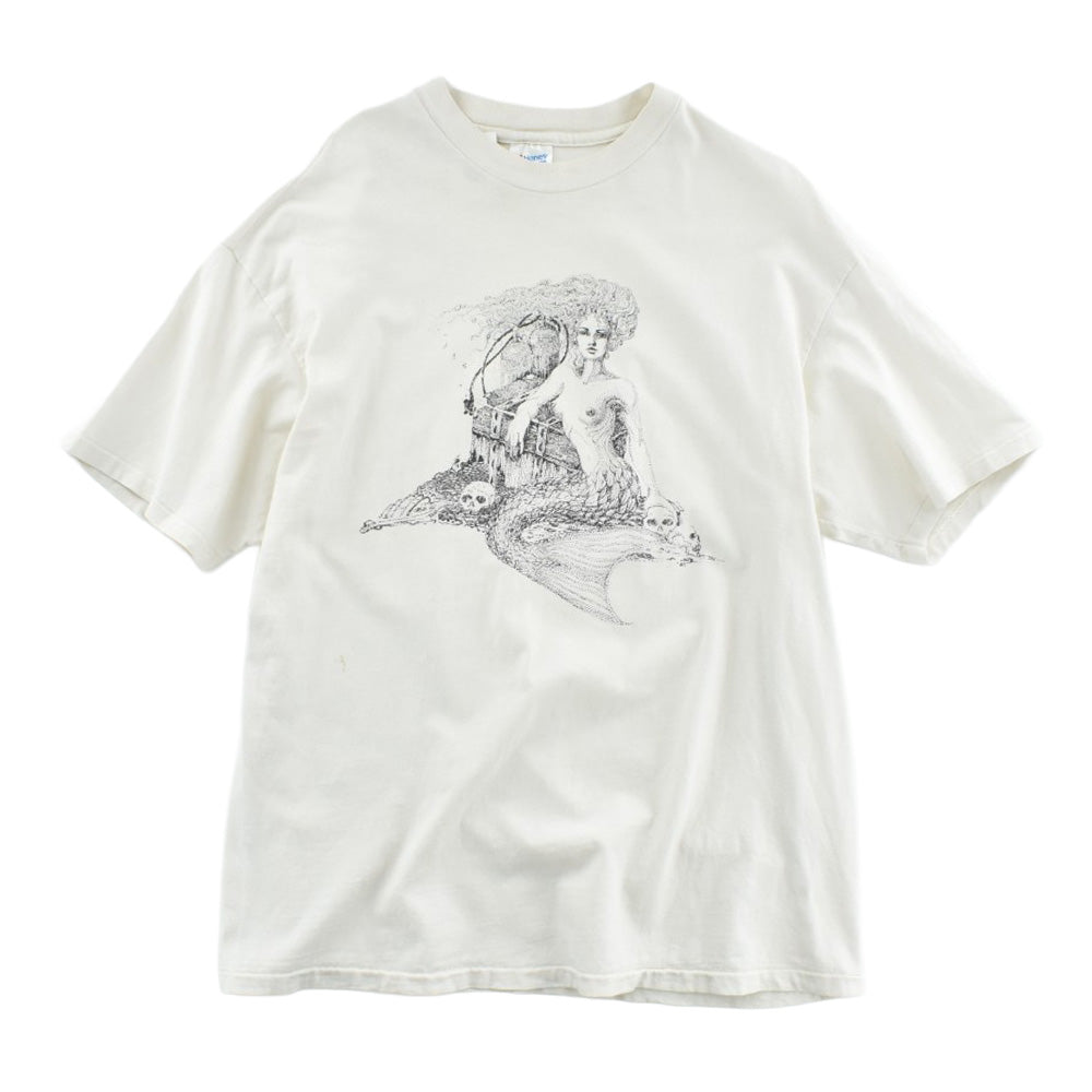 90's 人魚とスカル アートTシャツ USA製 260529H