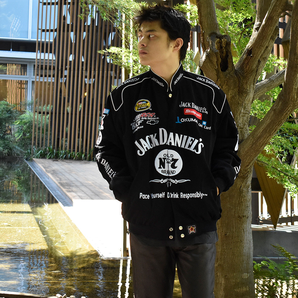 Y2K JEFF HAMILTON “Jack Daniel's” 中綿入り レーシング ジャケット 241006H