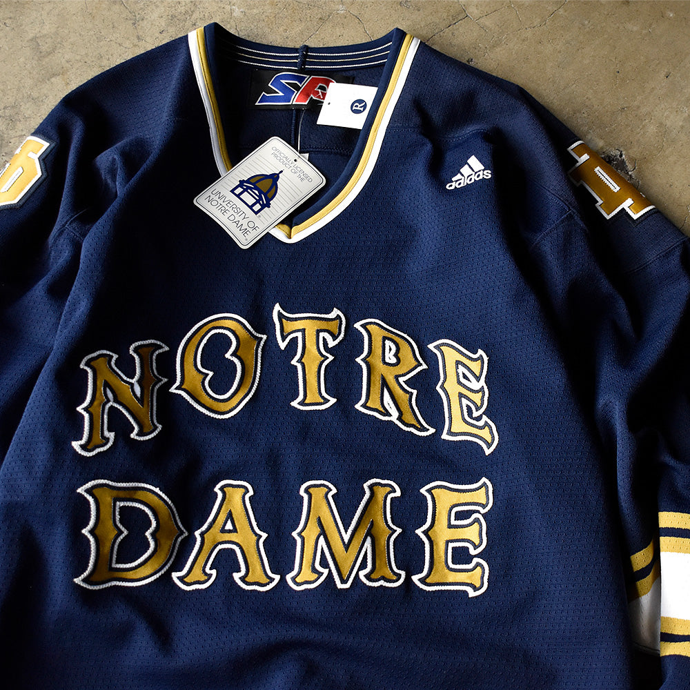 Y2K デッドストック adidas Notre Dame ホッケーシャツ 240318H
