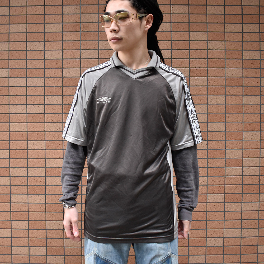 Y2K UMBRO サイドロゴテープ フットボールシャツ 240313H