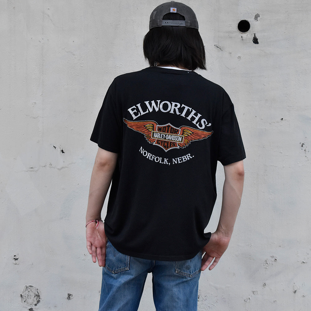 80's Harley Davidson Tシャツ USA製 XXL size！ 240720H