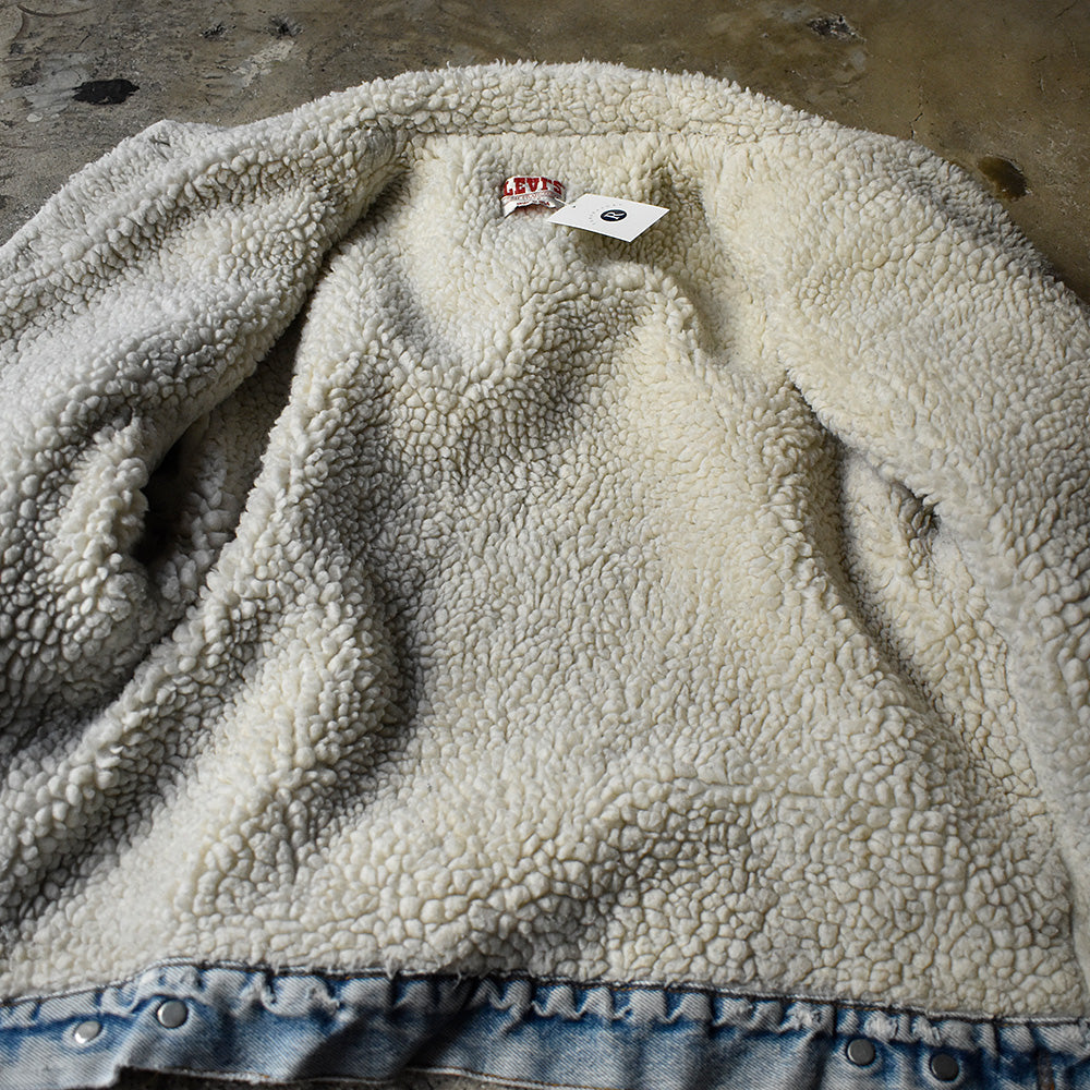 80's ボロ！ Levi's 70608-0216 デニムボアジャケット USA製 240105H